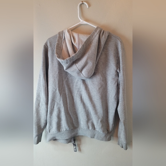 Mens small Jeep gray zipper hoodie no drawstring car moto - Picture 9 of 9